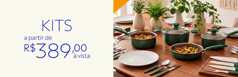 Kits a partir de R$ 389,00 &agrave; vista
