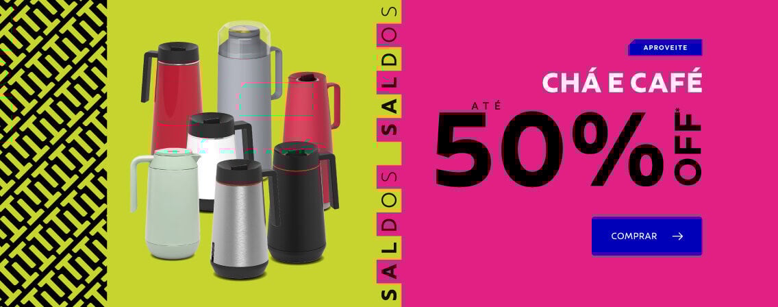 Ch&aacute; e Caf&eacute; at&eacute; 50% OFF