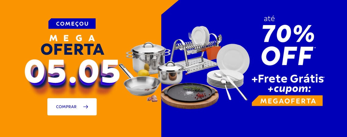 Come&ccedil;ou - Mega Oferta 05.05 at&eacute; 70% OFF*