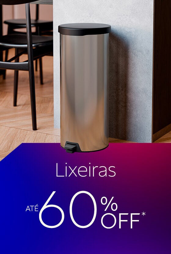 Lixeiras at&eacute; 60% OFF*
