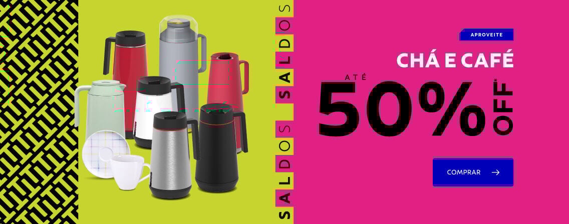 Ch&aacute; e Caf&eacute; at&eacute; 50% OFF