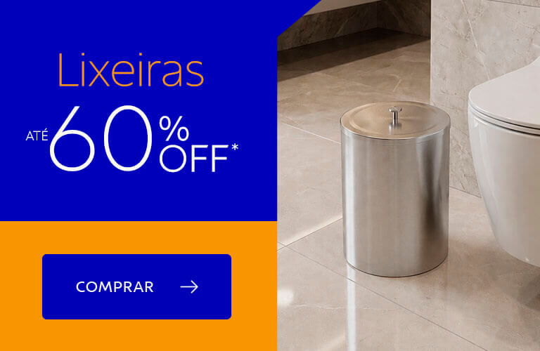 Lixeiras at&eacute; 60% OFF*