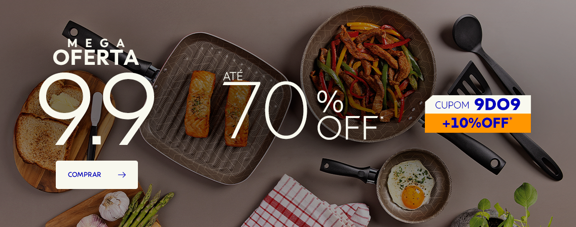 Mega Oferta 09.09 at&eacute; 70% OFF* +10% OFF* com cupom 9DO9