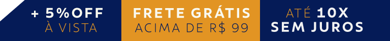+ 5% OFF* à vista. Frete Grátis acima de R$ 99. Até 10x sem juros