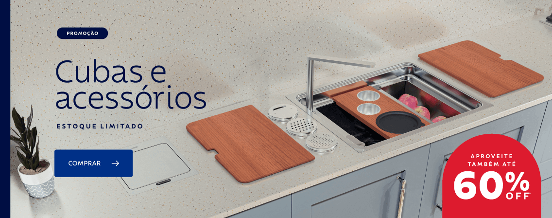 Cubas e acessórios com até 60% OFF*!