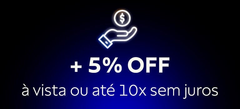 +5% OFF &agrave; vista ou at&eacute; 10x sem juros