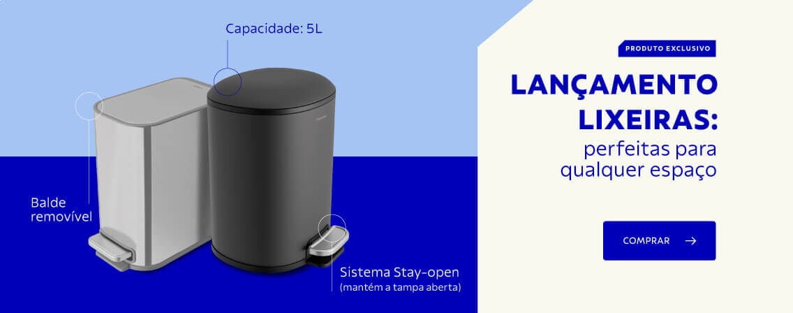 Lan&ccedil;amento: Lixeiras perfeitas para qualquer espa&ccedil;o!
