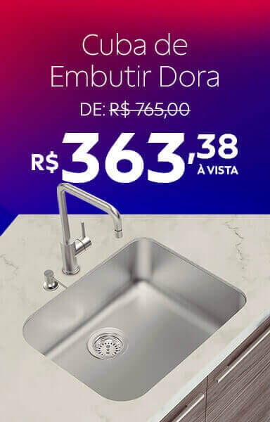 Cuba de Embutir R$ 363,38 &agrave; vista