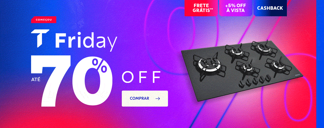 T Friday Tramontina até 70% OFF + 5% OFF à vista + Frete grátis + Cashback