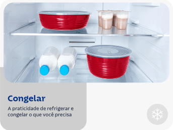 Congelar: a praticidade de refrigerar e congelar o que você precisa.