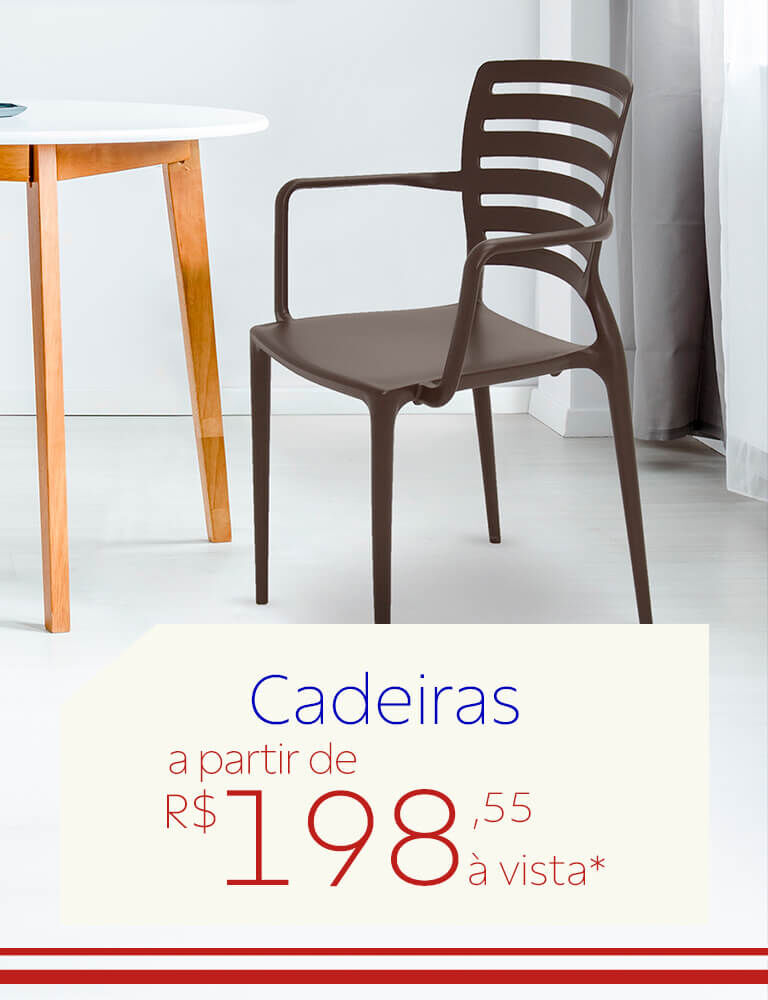 Cadeiras a partir de R$ 198,55 &agrave; vista