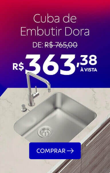 Cuba de Embutir R$ 363,38 &agrave; vista