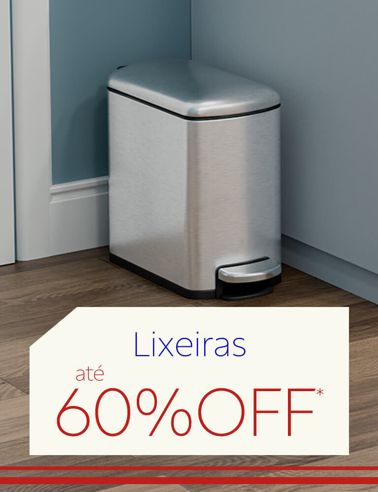Lixeiras at&eacute; 60% OFF