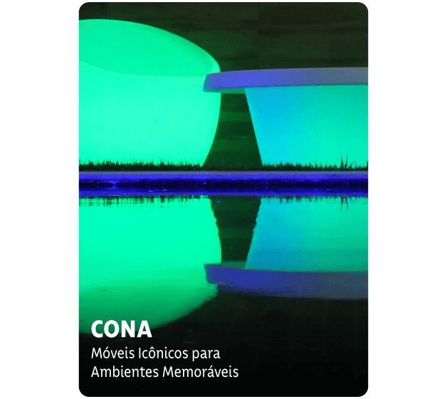 Cona: móveis icônicos para ambientes memoráveis.
