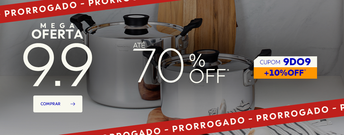 Mega Oferta 09.09 at&eacute; 70% OFF* +10% OFF* com cupom 9DO9