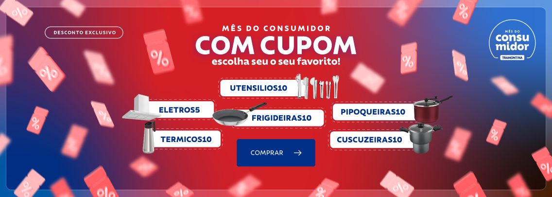 Mês do Consumidor com cupom de desconto!